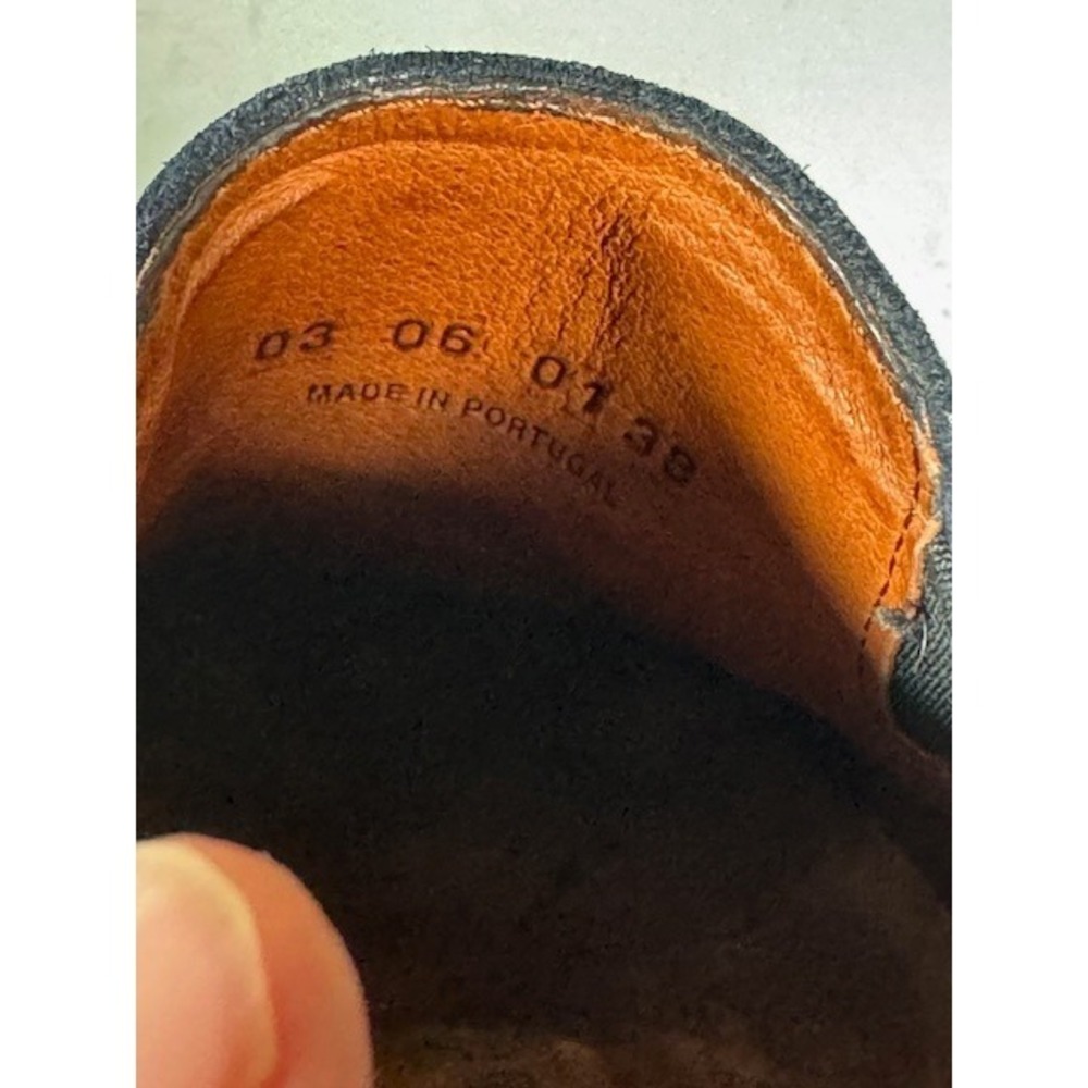 Birkenstock Slip On Shoes Women Navy Suede Comfort Loafers Size 38 / 7.5 - Picture 13 of 14